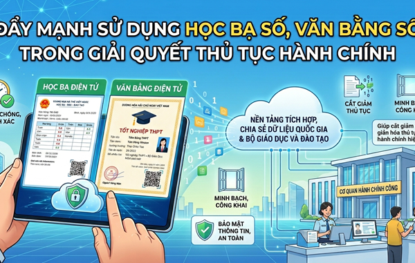 Đẩy mạnh sử dụng học bạ số, văn bằng số trong giải quyết thủ tục hành chính